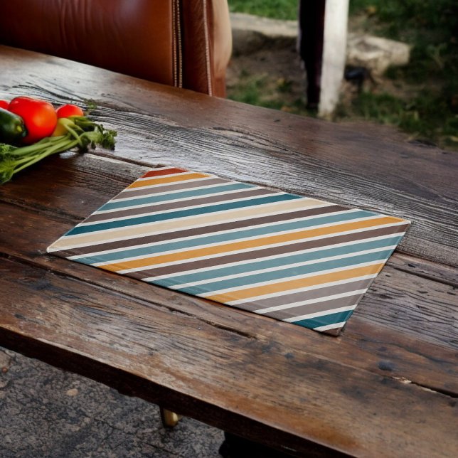 Planche À Découper Diagonale à bandes multicolores (Chopping Board)