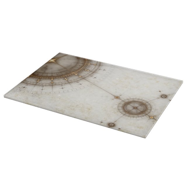Planche À Découper Diagramme nautique antique, grunge (Coin)