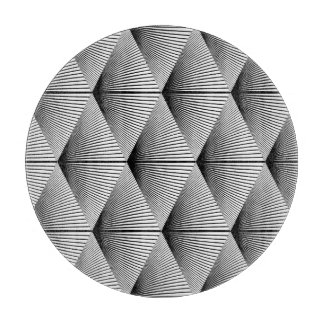 Planche À Découper Diamant Géométrique : Conception Vintage monochrom
