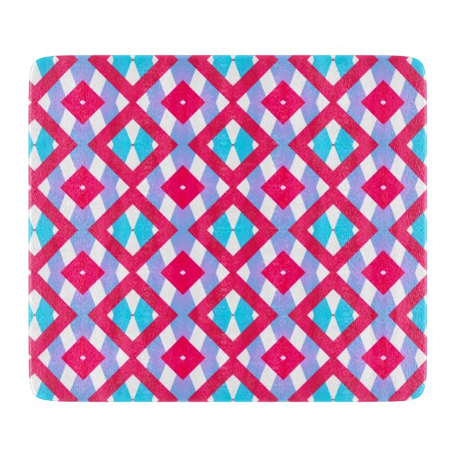 Planche À Découper diamant rose, violet, bleu (Devant)