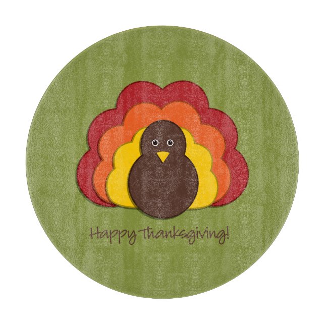Planche À Découper Dinde de Thanksgiving (Devant)