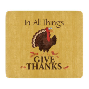 Planche À Découper Dinde de Thanksgiving pour rendre grâce en toutes