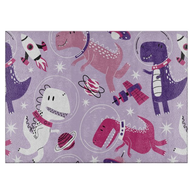 Planche À Découper Dinosaures de l'espace, Dinosaures mignons, Étoile (Devant)