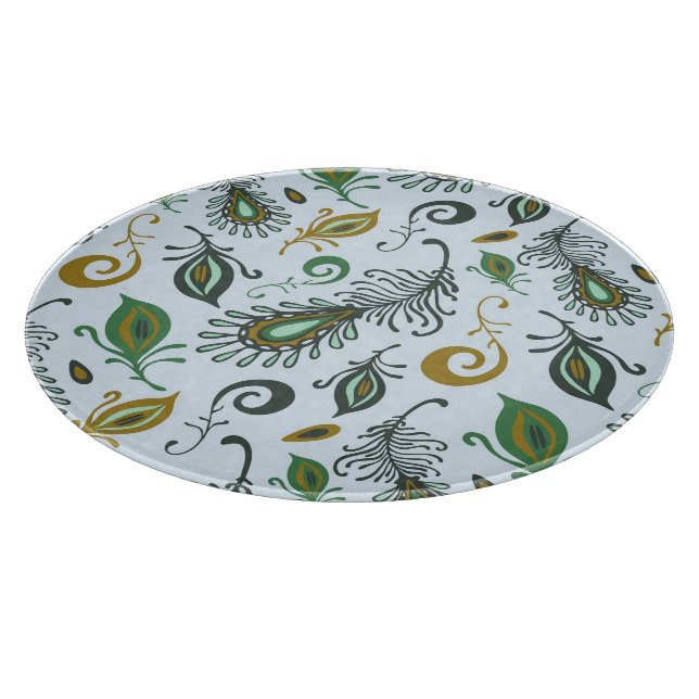 Planche À Découper Diverses plumes colorées (Coin)