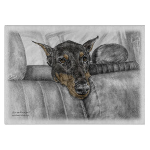 Planche À Découper Doberman en voiture