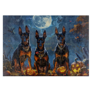 Planche À Découper Doberman Halloween Éffrayant