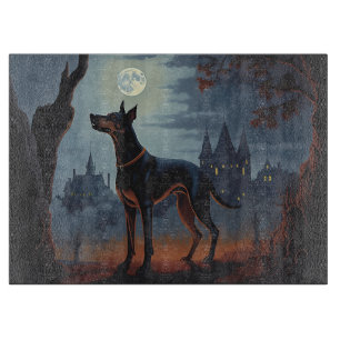 Planche À Découper Doberman Halloween Épouvantable