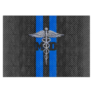 Planche À Découper Docteur Médicale MD Caduceus sur le style de fibre