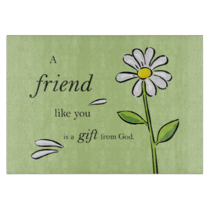 Planche À Découper Don d'ami de Dieu, Daisy on Green, Religieux