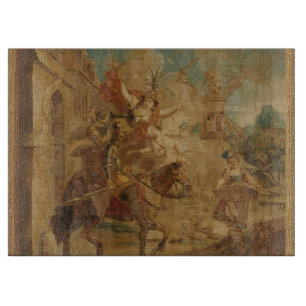Planche À Découper Don Quichotte guidé par la Folie, tapisserie du XV