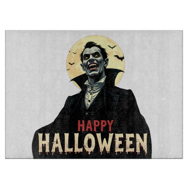 Planche À Découper Dracula vous souhaite une nuit Éffrayante (Devant)