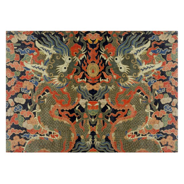 Planche À Découper Dragon asiatique chinois Art coloré (Devant)