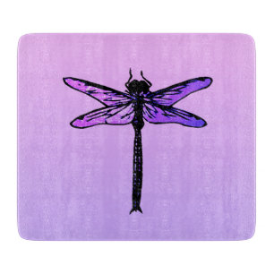 Planche À Découper Dragonfly japonaise vintage, améthyste violet