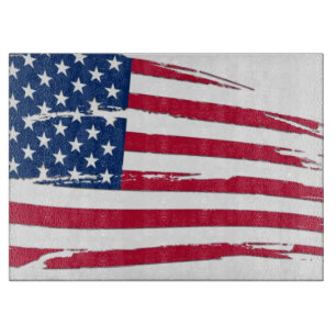 Planche À Découper Drapeau américain en lambeaux