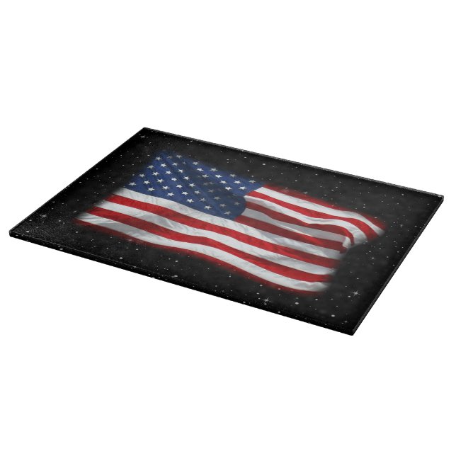 Planche À Découper Drapeau américain patriotique États-Unis (Coin)