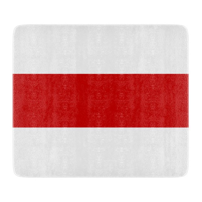 Planche À Découper Drapeau biélorusse (rouge et blanc) (Devant)