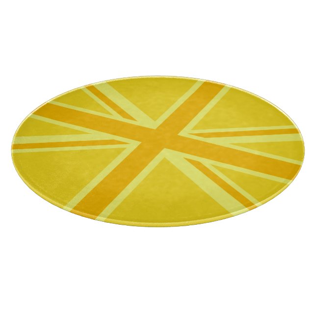 Planche À Découper Drapeau britannique Union Jack très jaune (Coin)