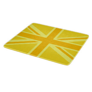 Planche À Découper Drapeau britannique Union Jack très jaune