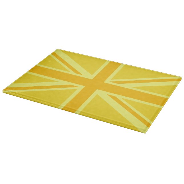 Planche À Découper Drapeau britannique Union Jack très jaune (Coin)