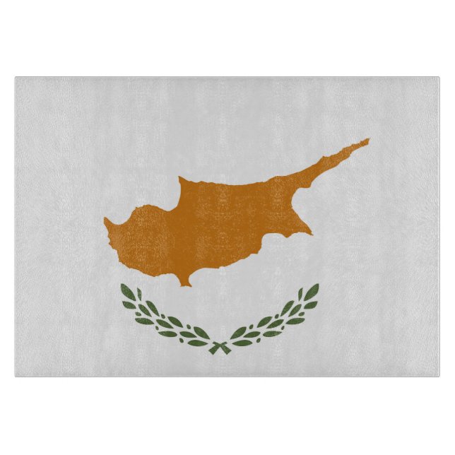 Planche À Découper Drapeau de Chypre (Devant)