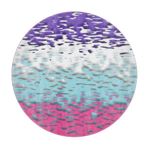 Planche À Découper Drapeau de fierté multisexuel funky trippy ondulé
