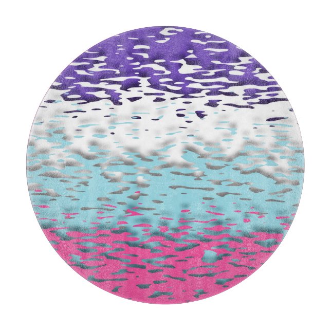 Planche À Découper Drapeau de fierté multisexuel funky trippy ondulé  (Devant)