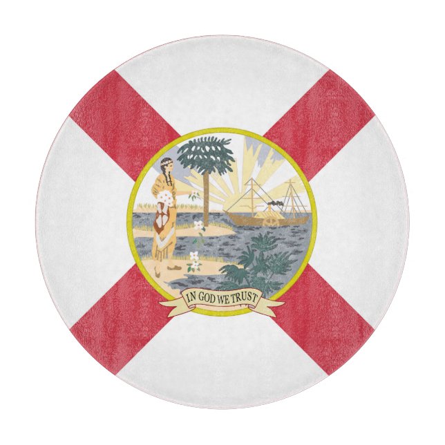 Planche À Découper Drapeau de Floride : L'état de soleil des Floridie (Devant)