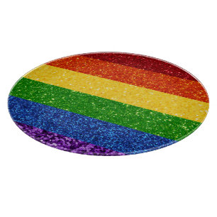 Planche À Découper Drapeau de la Fierté arc-en-ciel LGBT Parties scin