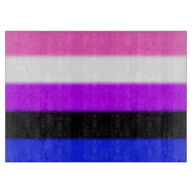 Planche À Découper Drapeau de la Fierté Genderfluide (Devant)