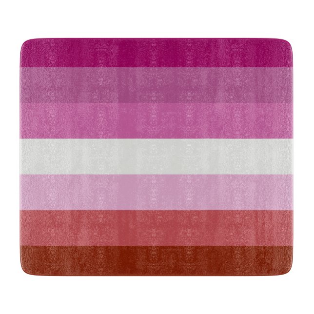 Planche À Découper Drapeau de la fierté lesbienne rose (Devant)