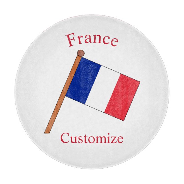 Planche À Découper Drapeau de la France Thunder_Cove (Devant)