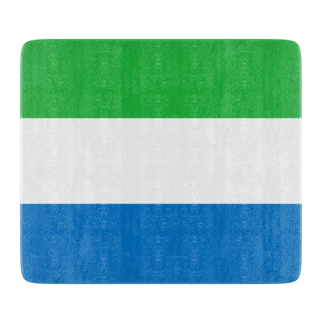 Planche À Découper Drapeau de la Sierra Leone (Devant)