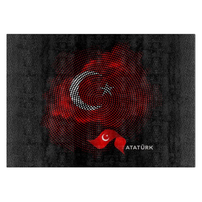 Planche À Découper Drapeau de la Turquie (Devant)