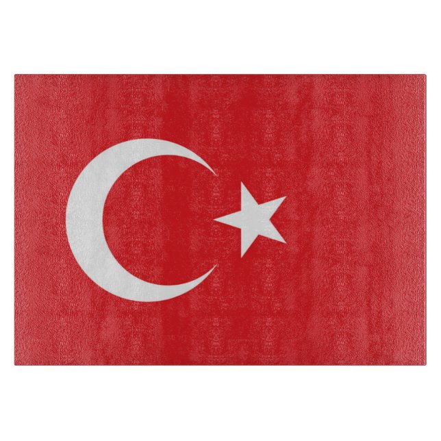 Planche À Découper Drapeau de la Turquie (Devant)