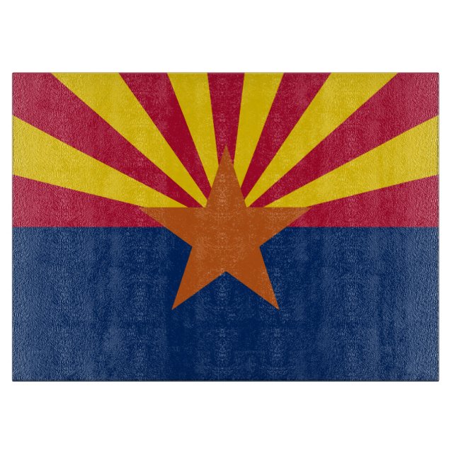 Planche À Découper Drapeau de l'Arizona : Étoile de fondation Soleil, (Devant)