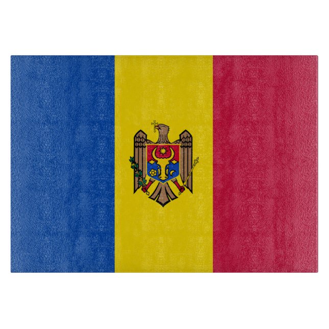 Planche À Découper Drapeau de Moldavie (Devant)