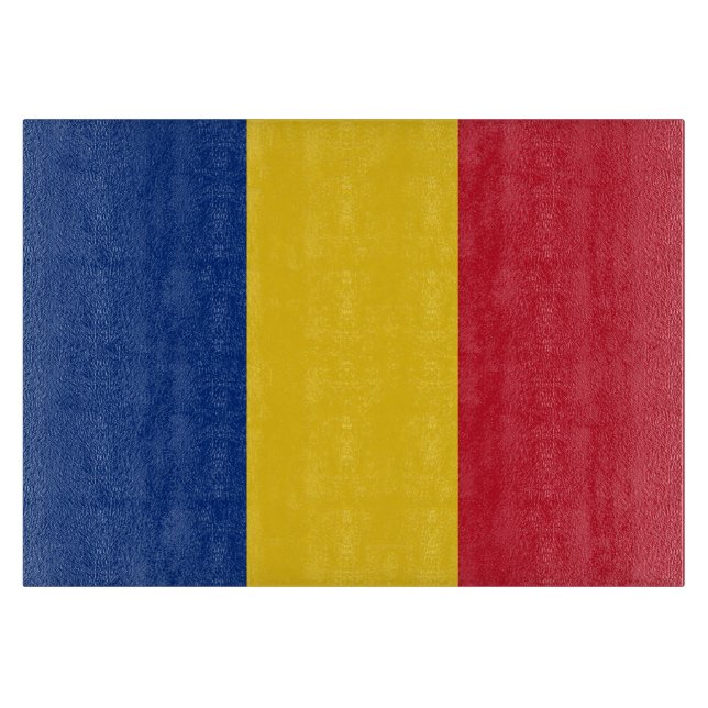 Planche À Découper Drapeau de Roumanie (Devant)