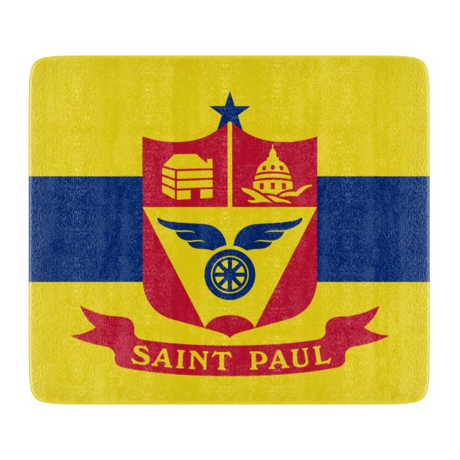 Planche À Découper Drapeau de Saint Paul (Minnesota) (Devant)