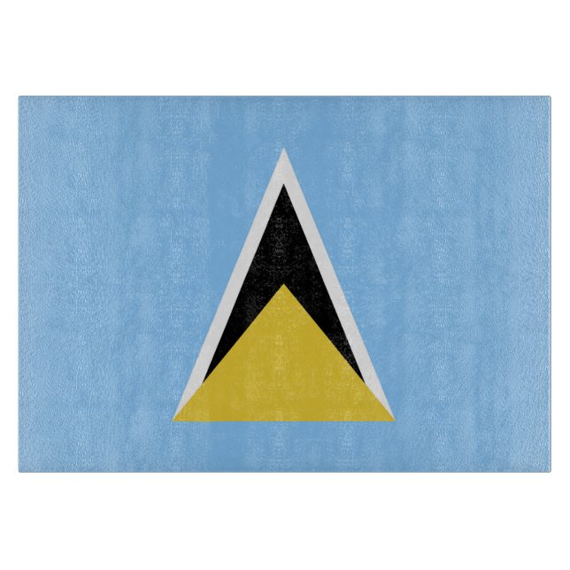 Planche À Découper Drapeau de Sainte-Lucie (Devant)