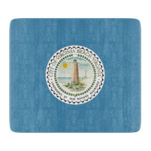 Planche À Découper Drapeau de Virginia Beach (Virginie, USA)