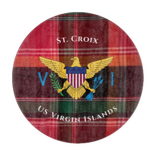 Planche À Découper Drapeau des Îles Vierges américaines Sainte-Croix