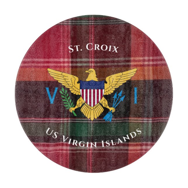 Planche À Découper Drapeau des Îles Vierges américaines Sainte-Croix  (Devant)