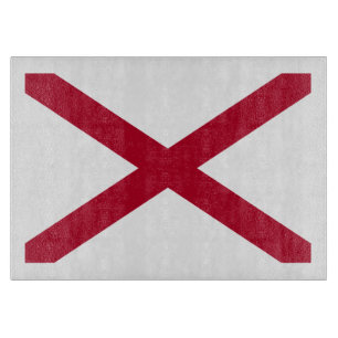 Planche À Découper Drapeau d'Etat Alabama, Croix de St Andrew Crimson