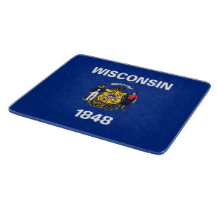 Planche À Découper Drapeau d'État du Wisconsin