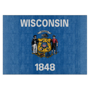 Planche À Découper Drapeau d'État du Wisconsin, États-Unis