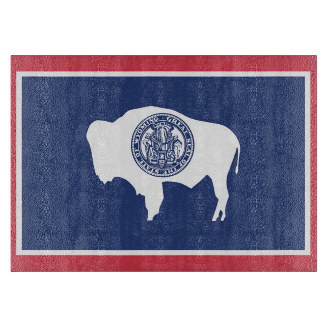 Planche À Découper Drapeau d'État du Wyoming, États-Unis (Devant)