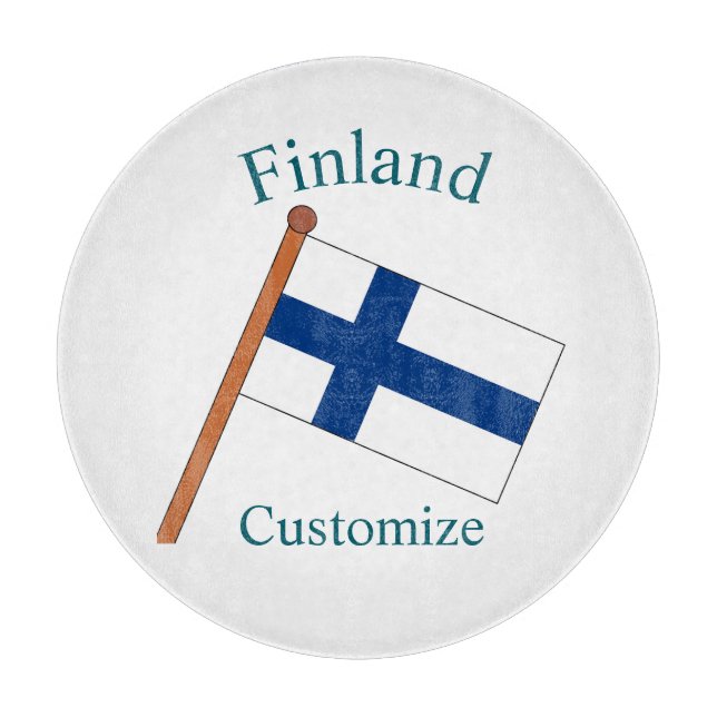 Planche À Découper Drapeau du pays Finlande Thunder_Cove (Devant)