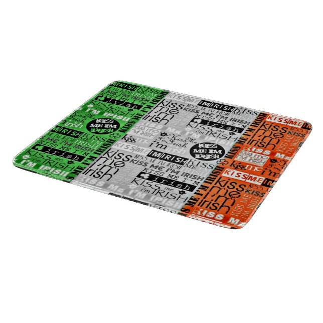 Planche À Découper Drapeau irlandais Kiss Me (Coin)