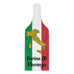 Planche À Découper Drapeau italien et carte