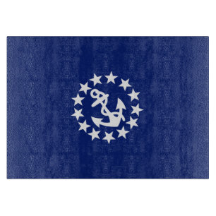 Planche À Découper Drapeau Nautique Américain Décor bleu marine